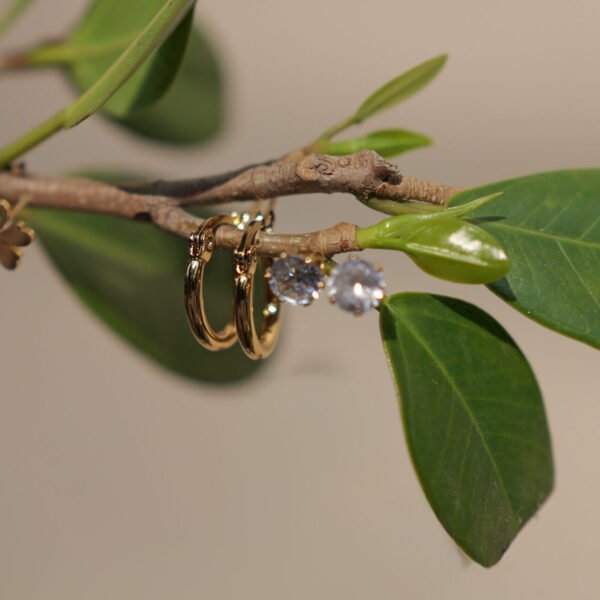 Combo Gold Plated & Diamond Style Earrings