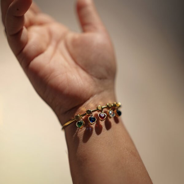 Heart Shaped Multi-Colour Adjustable Bracelet