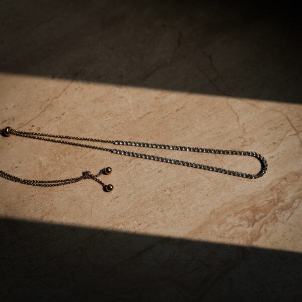 Adjustable 18k Gold Diamond Cut Style Chain