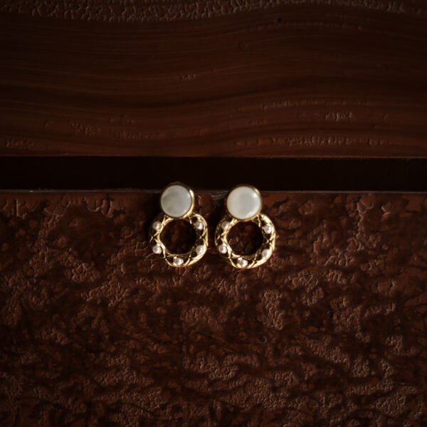 Gold Round Hoop Earrings