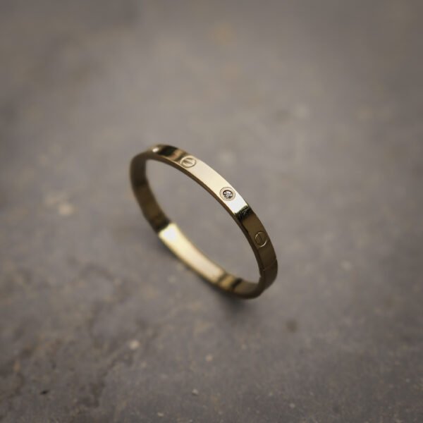 Premium Screw Design Gold Plated Bangle Bracelet