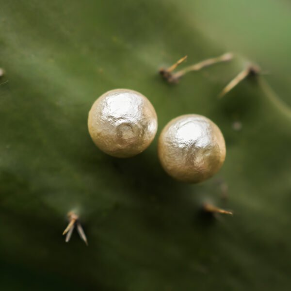 Big Natural Pearl Studs 20m