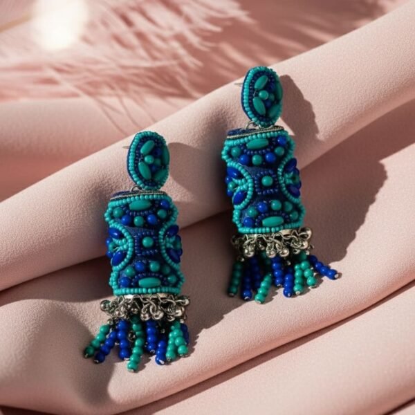 Blue Beads BOHO Earrings